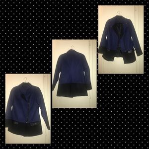 Metaphor Jacket in Navy Blue w/ Black